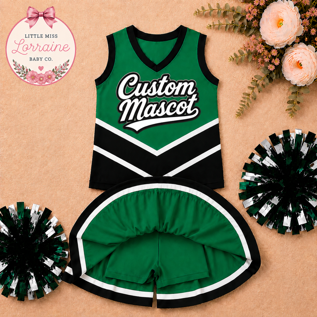 ** Custom Mascot** Green Cheer Set