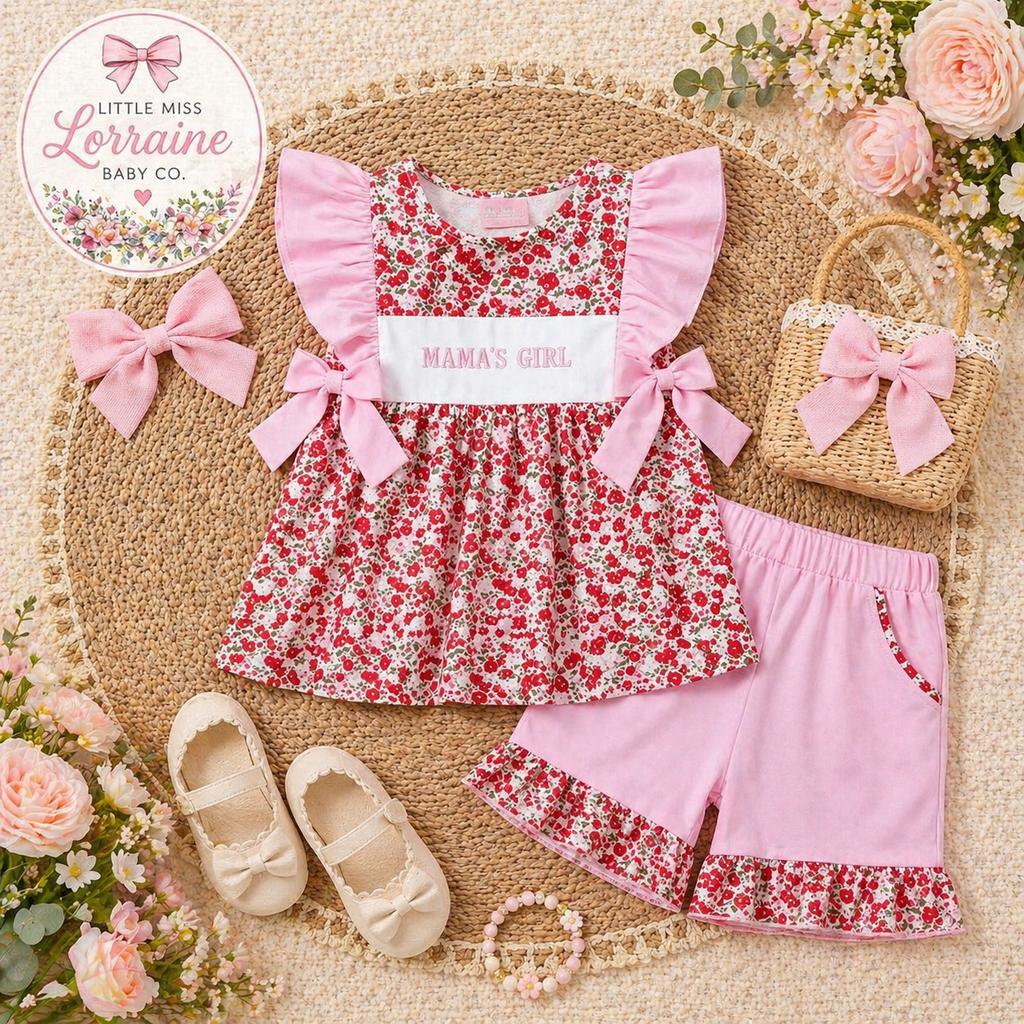 Mama’s Girl Ruffle Short Set
