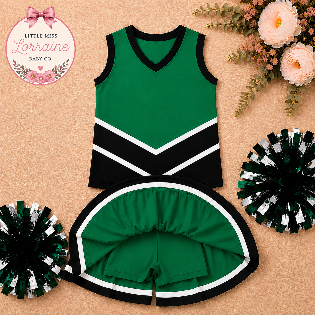 ** Custom Mascot** Green Cheer Set
