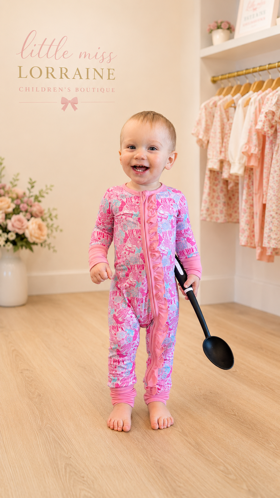 Howdy Darlin' Bamboo Ruffle Zippie