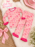 Pretty in Bows Bamboo Ruffle Pajama Set