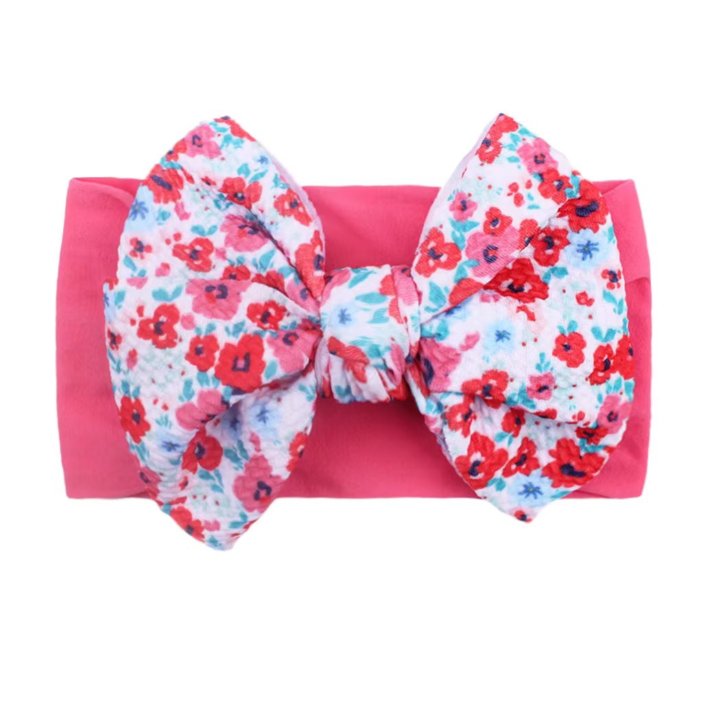 Pink Petals Bow Headband