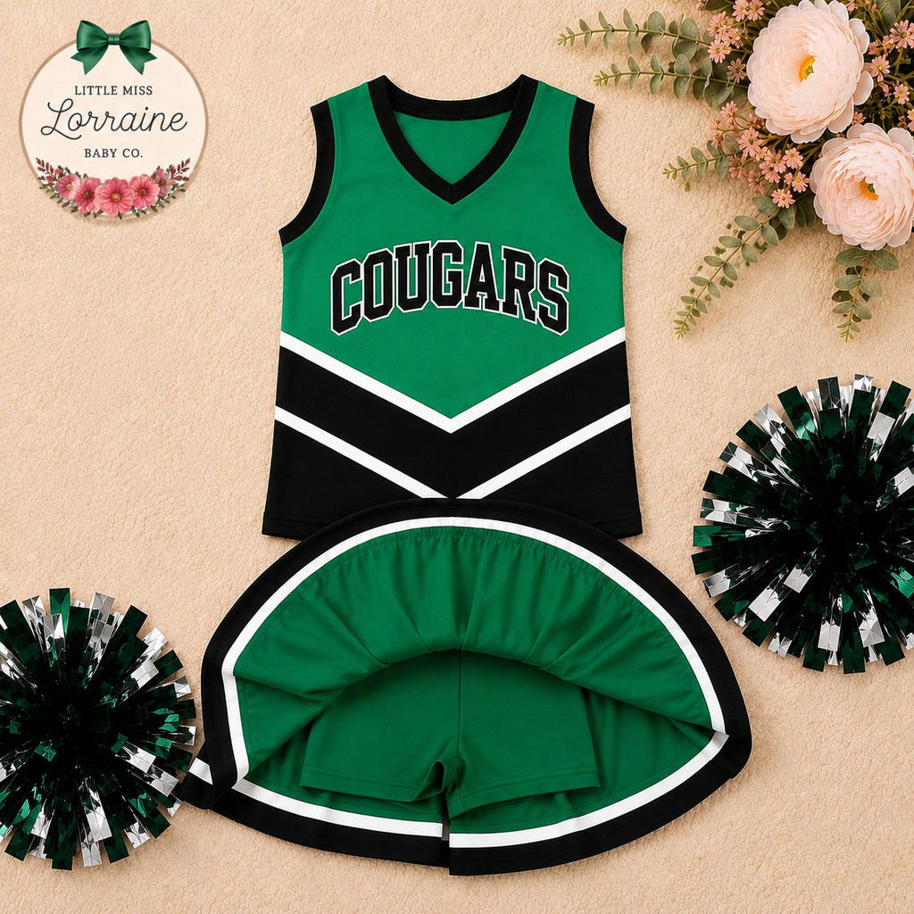 ** Custom Mascot** Green Cheer Set