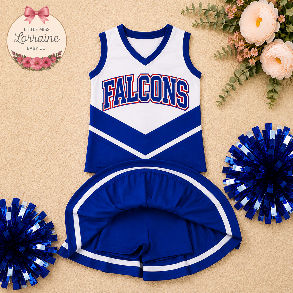 Blue and White Falcons Cheer Set