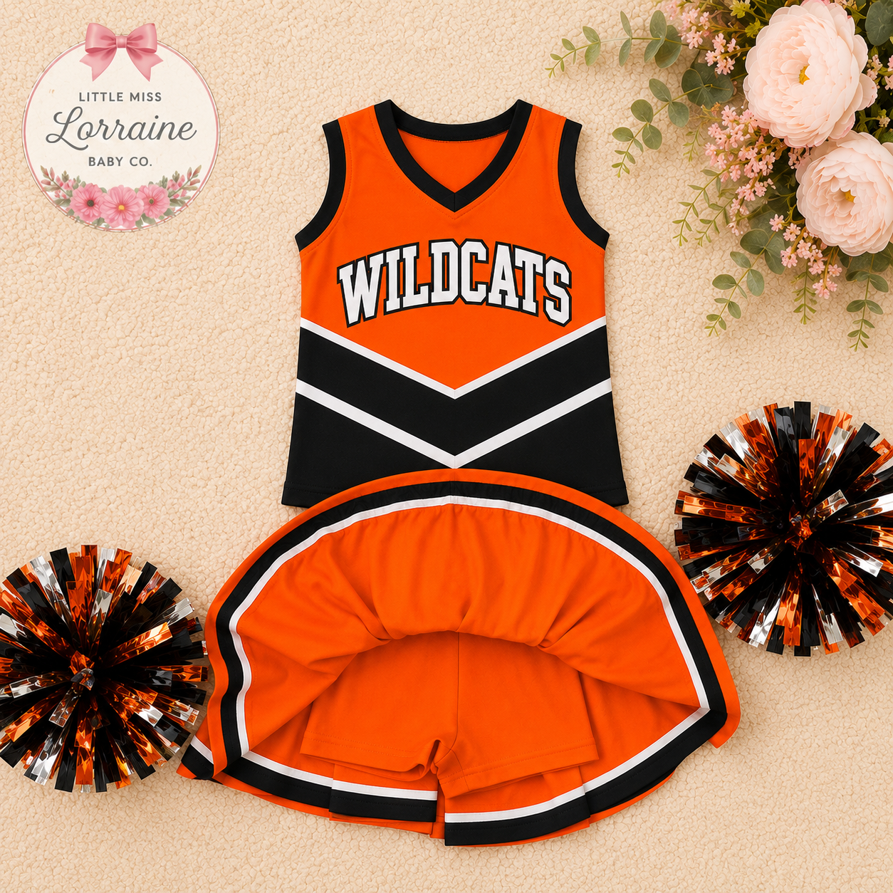 Orange and Black Cheer Set